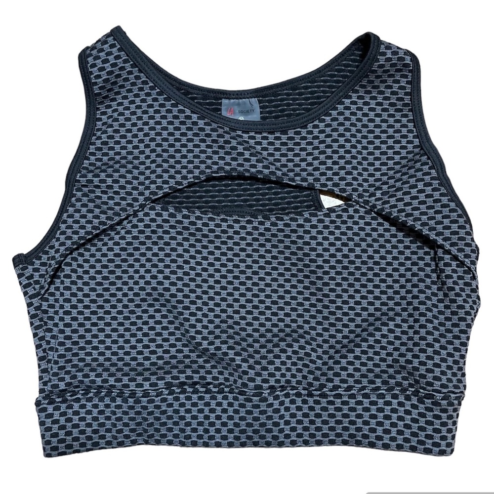 LA Society Textured Peek-A-Boo Bralette Sz M